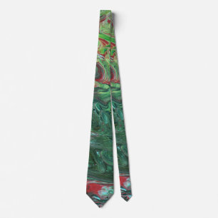 Katmandu 2 Wild Green Abstract Tie