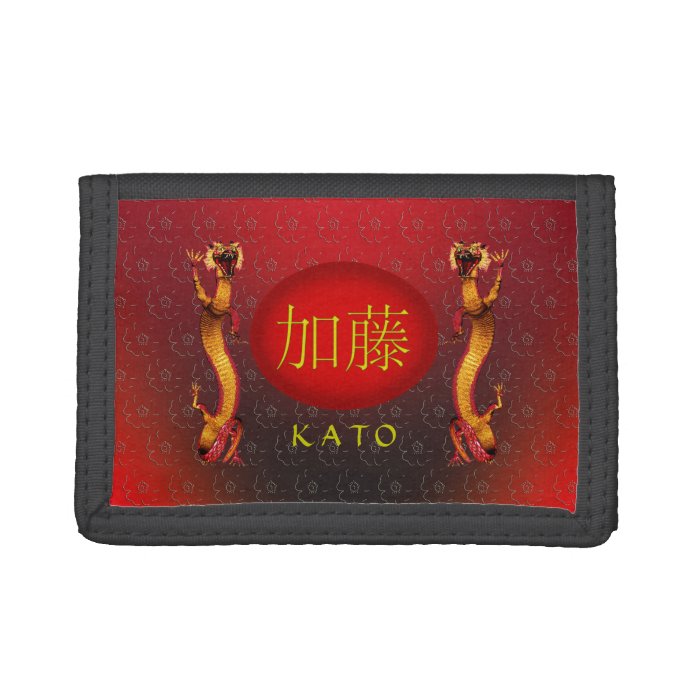 Kato Monogram Dragon Trifold Wallet