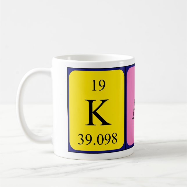 Kato periodic table name mug (Left)