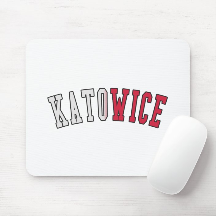Katowice in Poland National Flag Colors Mousepad
