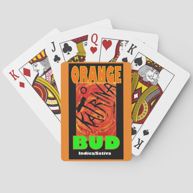 KATRINA ORANGE BUD POKER CARDS (Back)