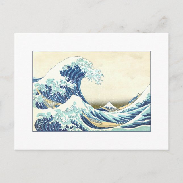 Katsushika Great Wave off Kanagawa Postcards (Front)