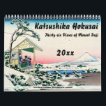 Katsushika Hokusai - 36 Views of Mount Fuji Calendar<br><div class="desc">Selection of 14 of the Thirty Six Views of Mount Fuji (including 10 additionals) - Katsushika Hokusai, Woodblock color print, 1830 (Edo Period)</div>