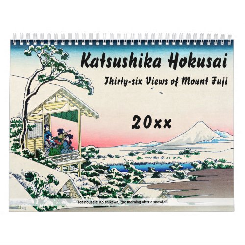 Katsushika Hokusai _ 36 Views of Mount Fuji Calendar