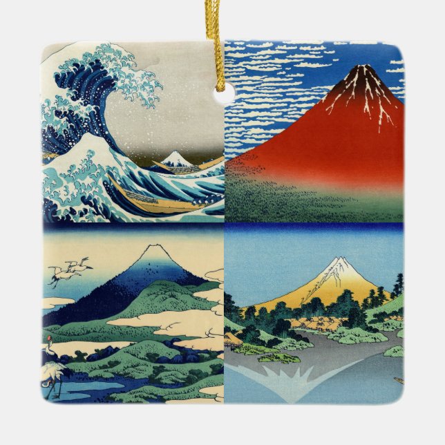 Katsushika Hokusai - 36 Views of Mount Fuji Ceramic Ornament (Front)