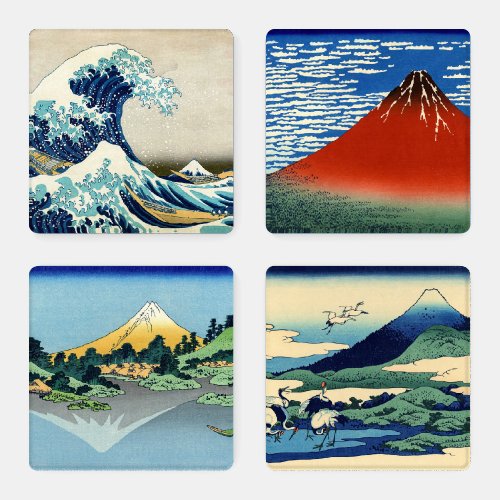 Katsushika Hokusai _ 36 Views of Mount Fuji Coaster Set