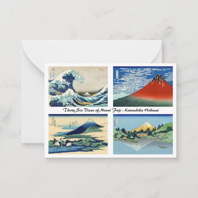 Katsushika Hokusai - 36 Views of Mount Fuji Note Card (Front)