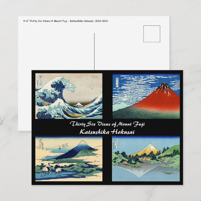 Katsushika Hokusai - 36 Views of Mount Fuji Postcard (Front/Back)