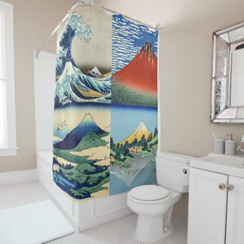 Katsushika Hokusai _ 36 Views of Mount Fuji Shower Curtain