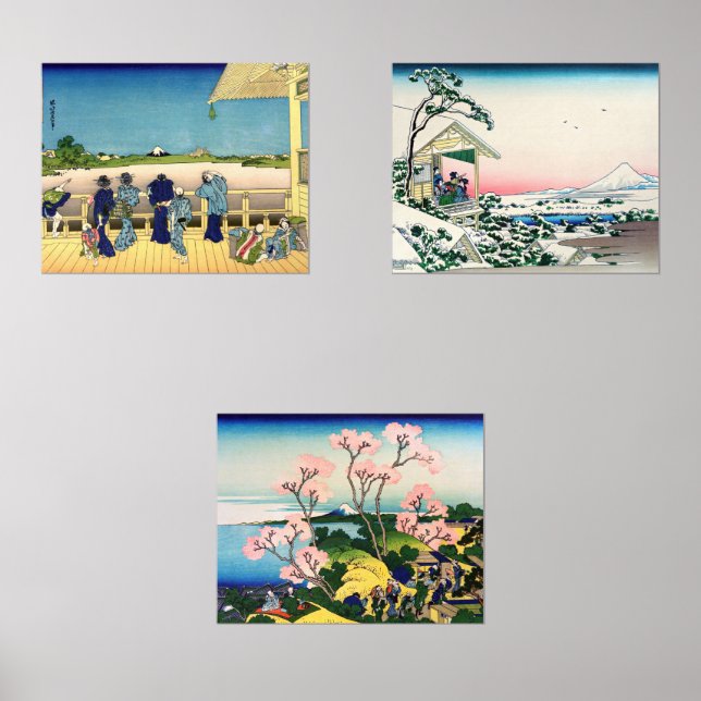 Katsushika Hokusai - 36 Views of Mount Fuji Wall Art Sets (Front)
