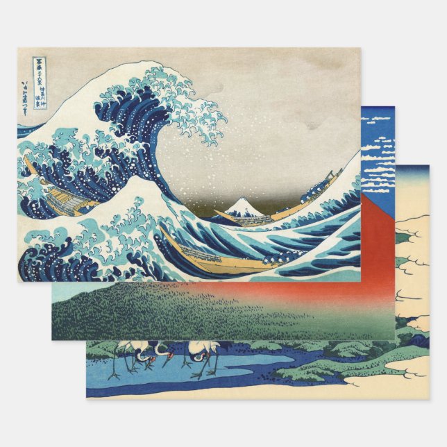 Katsushika Hokusai - 36 Views of Mount Fuji  Wrapping Paper Sheets (Set)
