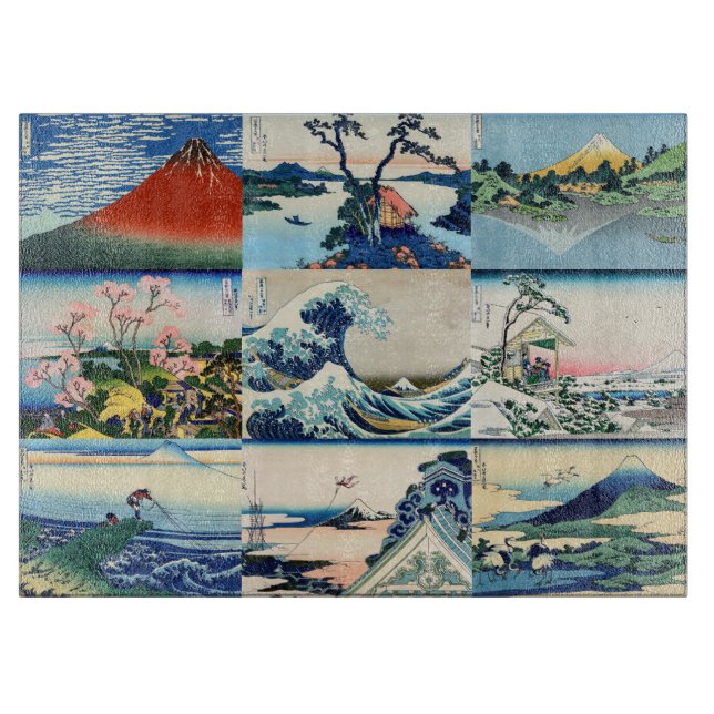 Katsushika Hokusai - 36 Views of Mt Fuji Selection Cutting Board (Front)