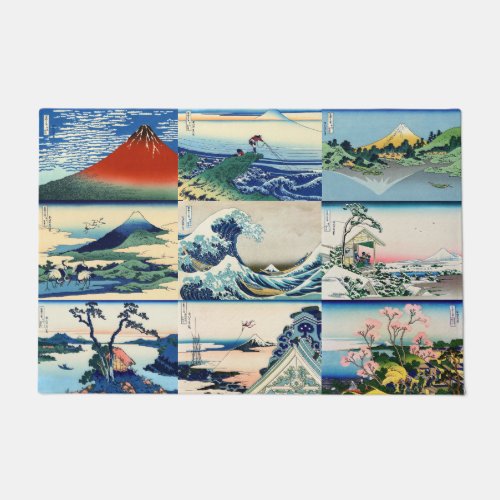 Katsushika Hokusai _ 36 Views of Mt Fuji Selection Doormat