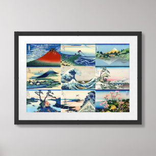 Katsushika Hokusai - 36 Views of Mt Fuji Selection Framed Art