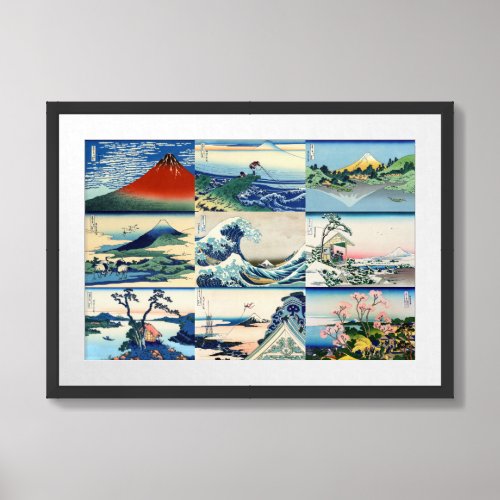 Katsushika Hokusai _ 36 Views of Mt Fuji Selection Framed Art