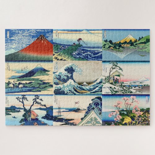 Katsushika Hokusai _ 36 Views of Mt Fuji Selection Jigsaw Puzzle