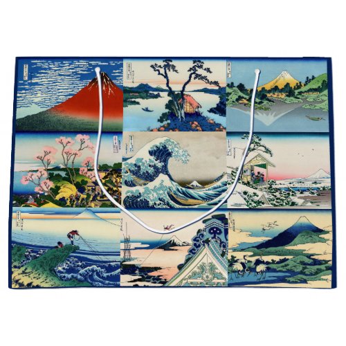 Katsushika Hokusai _ 36 Views of Mt Fuji Selection Large Gift Bag