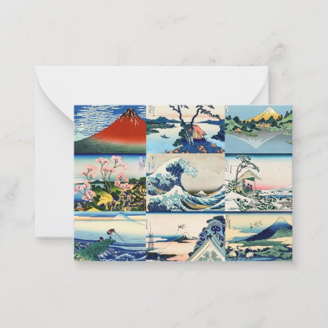 Katsushika Hokusai - 36 Views of Mt Fuji Selection Note Card (Front)