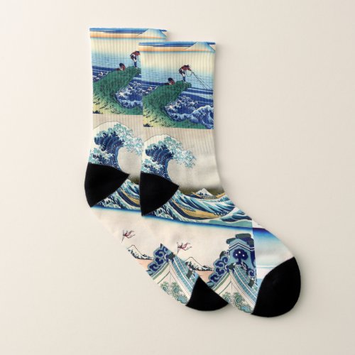 Katsushika Hokusai _ 36 Views of Mt Fuji Selection Socks