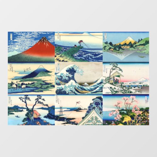 Katsushika Hokusai _ 36 Views of Mt Fuji Selection Window Cling