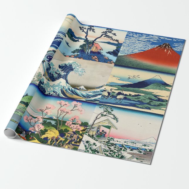 Katsushika Hokusai - 36 Views of Mt Fuji Selection Wrapping Paper (Unrolled)