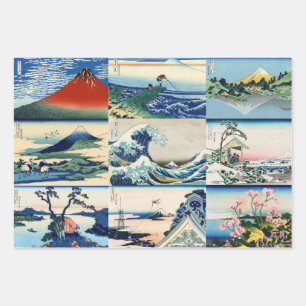 Katsushika Hokusai - 36 Views of Mt Fuji Selection Wrapping Paper Sheets