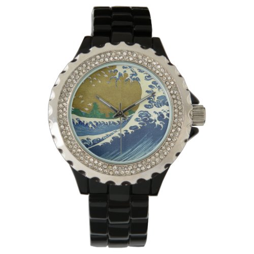 Katsushika Hokusai _ A Colored Big Wave Watch