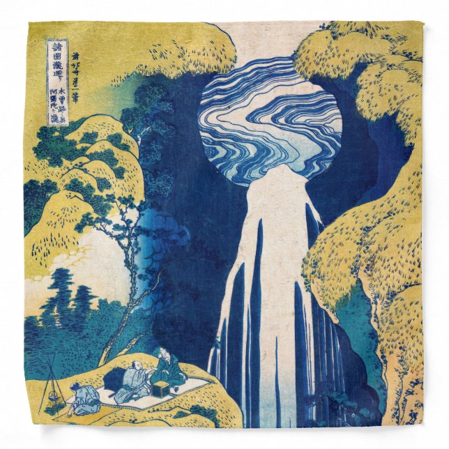 Katsushika Hokusai - Amida Falls Bandana (Front)