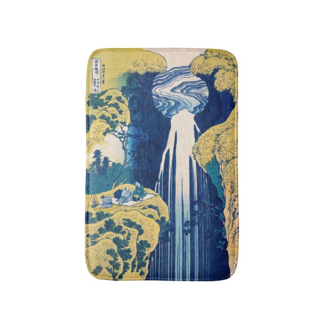 Katsushika Hokusai - Amida Falls Bath Mat (Front Vertical)