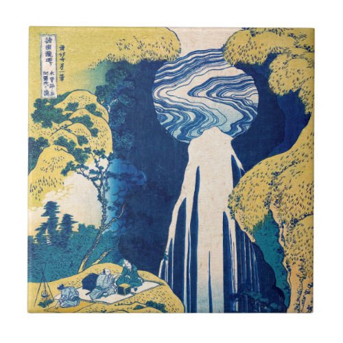 Katsushika Hokusai _ Amida Falls Ceramic Tile