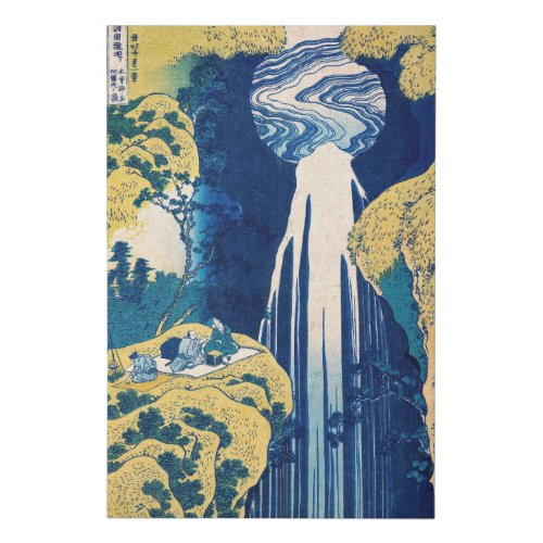 Katsushika Hokusai _ Amida Falls Faux Canvas Print