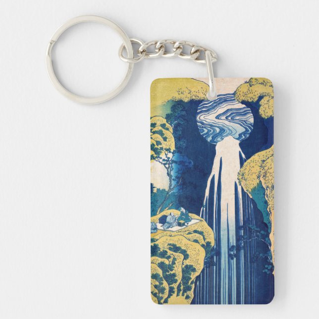 Katsushika Hokusai - Amida Falls Keychain (Front)