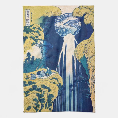 Katsushika Hokusai _ Amida Falls Kitchen Towel