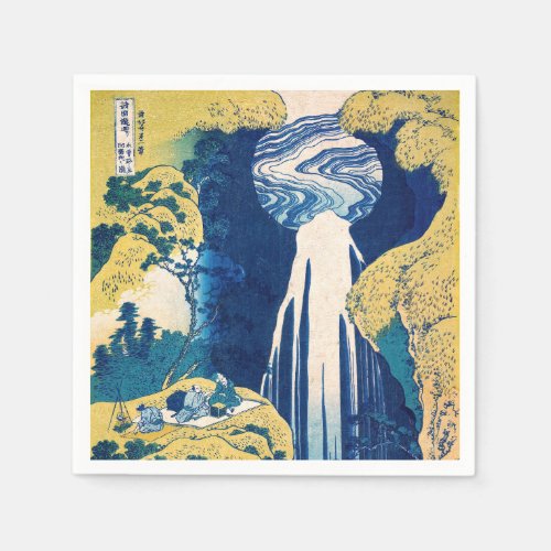 Katsushika Hokusai _ Amida Falls Napkins