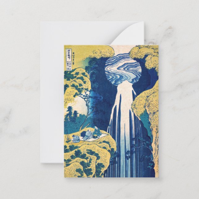 Katsushika Hokusai - Amida Falls Note Card (Front)