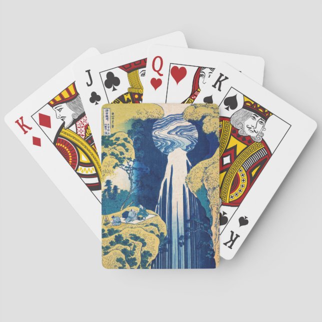 Katsushika Hokusai - Amida Falls Poker Cards (Back)