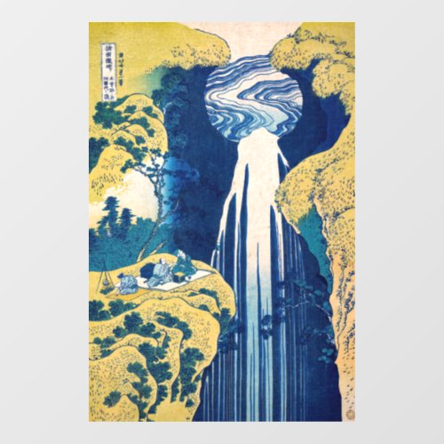 Katsushika Hokusai _ Amida Falls Window Cling