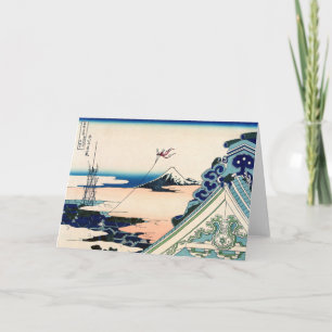 Katsushika Hokusai - Asakusa Honganji temple, Edo Card