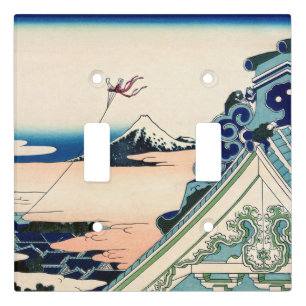 Katsushika Hokusai - Asakusa Honganji temple, Edo Light Switch Cover
