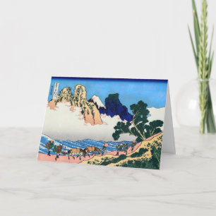 Katsushika Hokusai - Back of Fuji, Minobu river Card