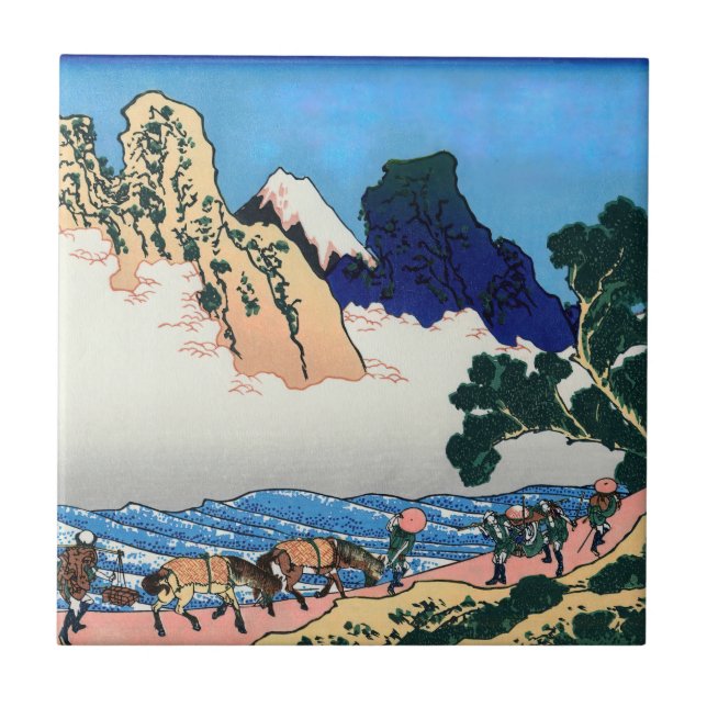 Katsushika Hokusai - Back of Fuji, Minobu river Ceramic Tile (Front)