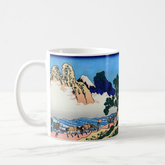 Katsushika Hokusai - Back of Fuji, Minobu river Coffee Mug (Left)