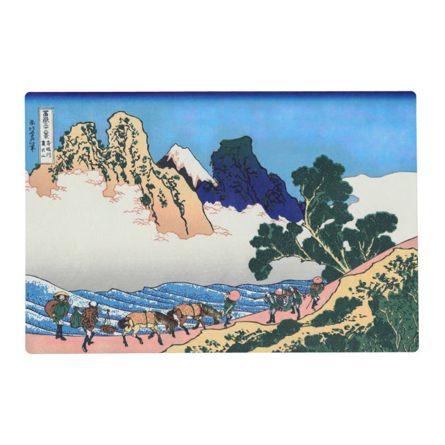 Katsushika Hokusai - Back of Fuji, Minobu river Placemat (Front)