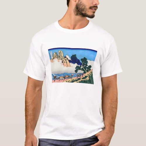 Katsushika Hokusai _ Back of Fuji Minobu river T_Shirt