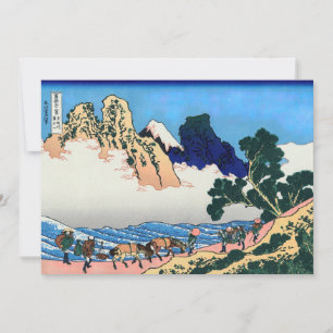 Katsushika Hokusai - Back of Fuji, Minobu river Thank You Card