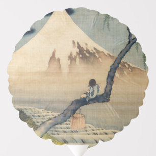 Katsushika Hokusai - Boy Viewing Mount Fuji Balloon