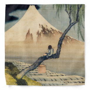 Katsushika Hokusai - Boy Viewing Mount Fuji Bandana