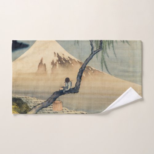 Katsushika Hokusai _ Boy Viewing Mount Fuji Bath Towel Set