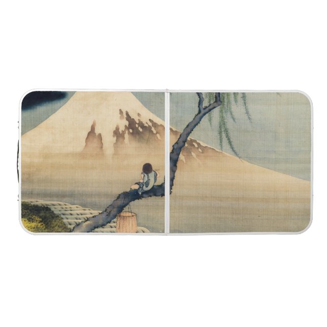 Katsushika Hokusai - Boy Viewing Mount Fuji Beer Pong Table (Top)