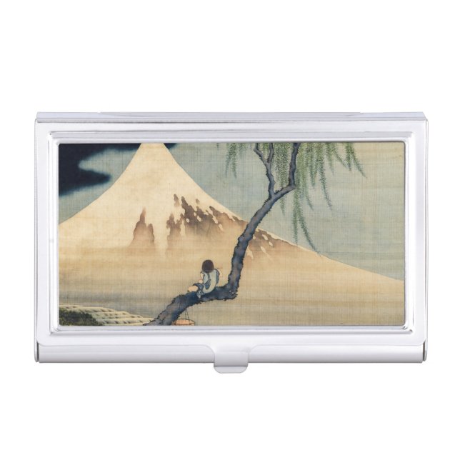Katsushika Hokusai - Boy Viewing Mount Fuji Business Card Case (Front)